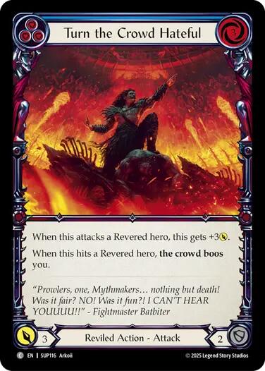 Turn the Crowd Hateful (Blue) [SUP116] (Super Slam)  Rainbow Foil | Good Games North