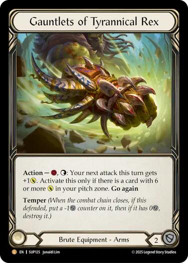 Gauntlets of Tyrannical Rex [SUP125] (Super Slam)  Rainbow Foil | Good Games North
