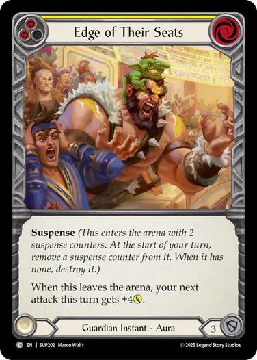 Edge of Their Seats (Yellow) [SUP202] (Super Slam)  Rainbow Foil | Good Games North