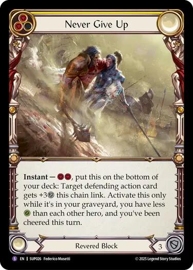 Never Give Up [SUP026] (Super Slam)  Rainbow Foil | Good Games North