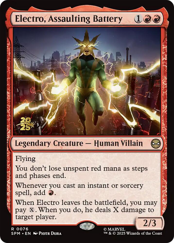Electro, Assaulting Battery [Marvel's Spider-Man Prerelease Promos] | Good Games North