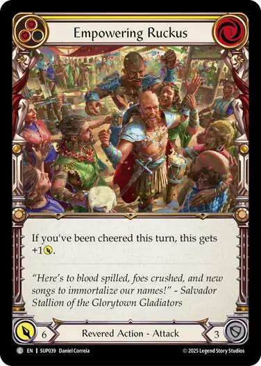 Empowering Ruckus [SUP039] (Super Slam)  Rainbow Foil | Good Games North