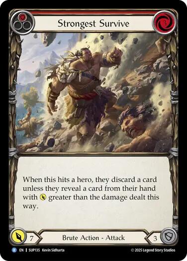 Strongest Survive (Red) [SUP135] (Super Slam)  Rainbow Foil | Good Games North
