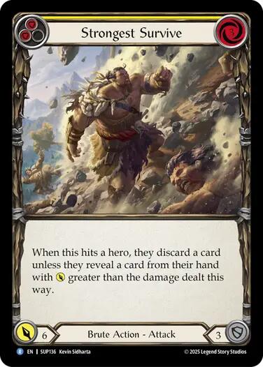 Strongest Survive (Yellow) [SUP136] (Super Slam)  Rainbow Foil | Good Games North