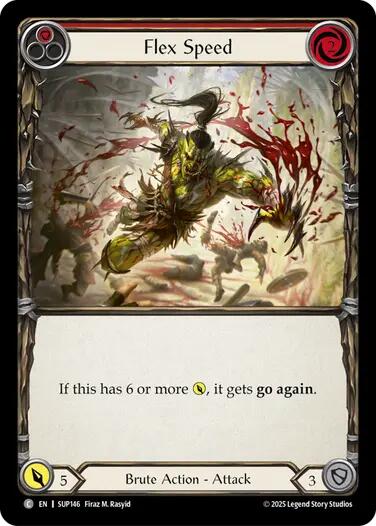 Flex Speed (Red) [SUP146] (Super Slam)  Rainbow Foil | Good Games North