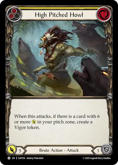 High Pitched Howl (Yellow) [SUP156] (Super Slam)  Rainbow Foil | Good Games North