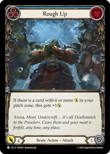 Rough Up (Blue) [SUP160] (Super Slam)  Rainbow Foil | Good Games North