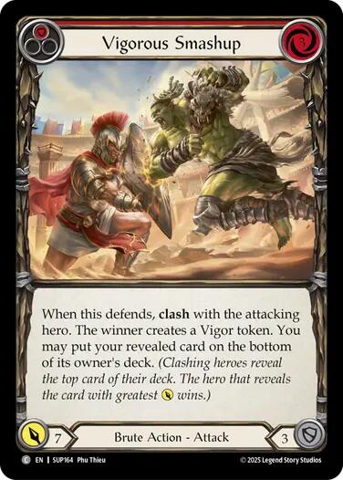 Vigorous Smashup (Red) [SUP164] (Super Slam)  Rainbow Foil | Good Games North