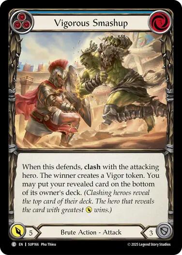 Vigorous Smashup (Blue) [SUP166] (Super Slam)  Rainbow Foil | Good Games North