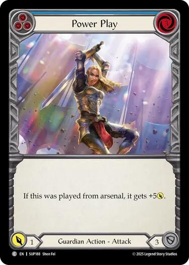 Power Play (Blue) [SUP188] (Super Slam)  Rainbow Foil | Good Games North