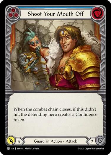 Shoot Your Mouth Off (Blue) [SUP191] (Super Slam)  Rainbow Foil | Good Games North