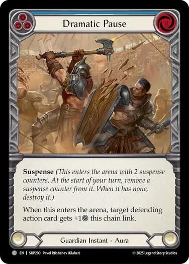 Dramatic Pause (Blue) [SUP200] (Super Slam)  Rainbow Foil | Good Games North