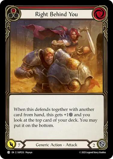 Right Behind You (Red) [SUP233] (Super Slam)  Rainbow Foil | Good Games North