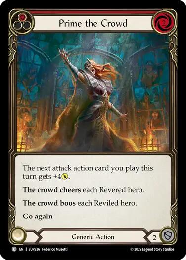 Prime the Crowd (Red) [SUP236] (Super Slam)  Rainbow Foil | Good Games North