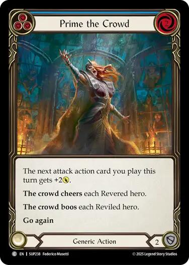 Prime the Crowd (Blue) [SUP238] (Super Slam)  Rainbow Foil | Good Games North