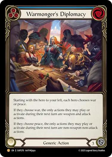 Warmonger's Diplomacy [SUP270] (Super Slam)  Rainbow Foil | Good Games North