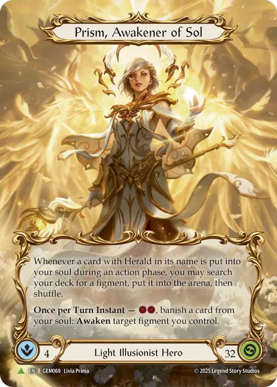 Prism, Awakener of Sol (Marvel Cold Foil) [GEM069] (GEM Pack 3)  Cold Foil | Good Games North