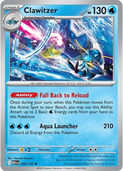 Clawitzer (038/132) [Mega Evolutions: Base Set] | Good Games North