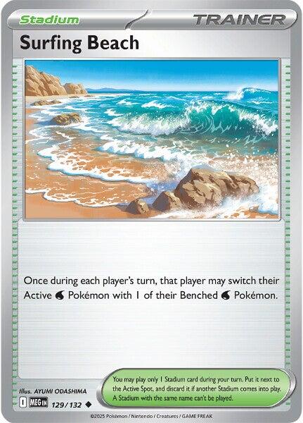 Surfing Beach (129/132) [Mega Evolutions: Base Set] | Good Games North