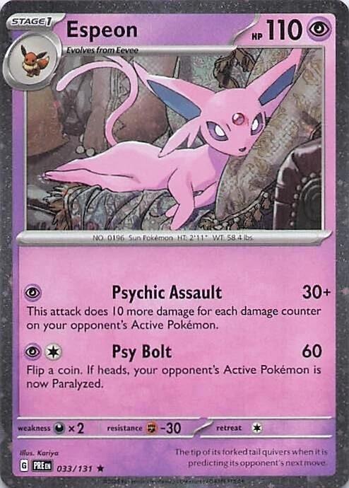 Espeon (033/131) (Cosmos Holo) [Miscellaneous Cards] | Good Games North