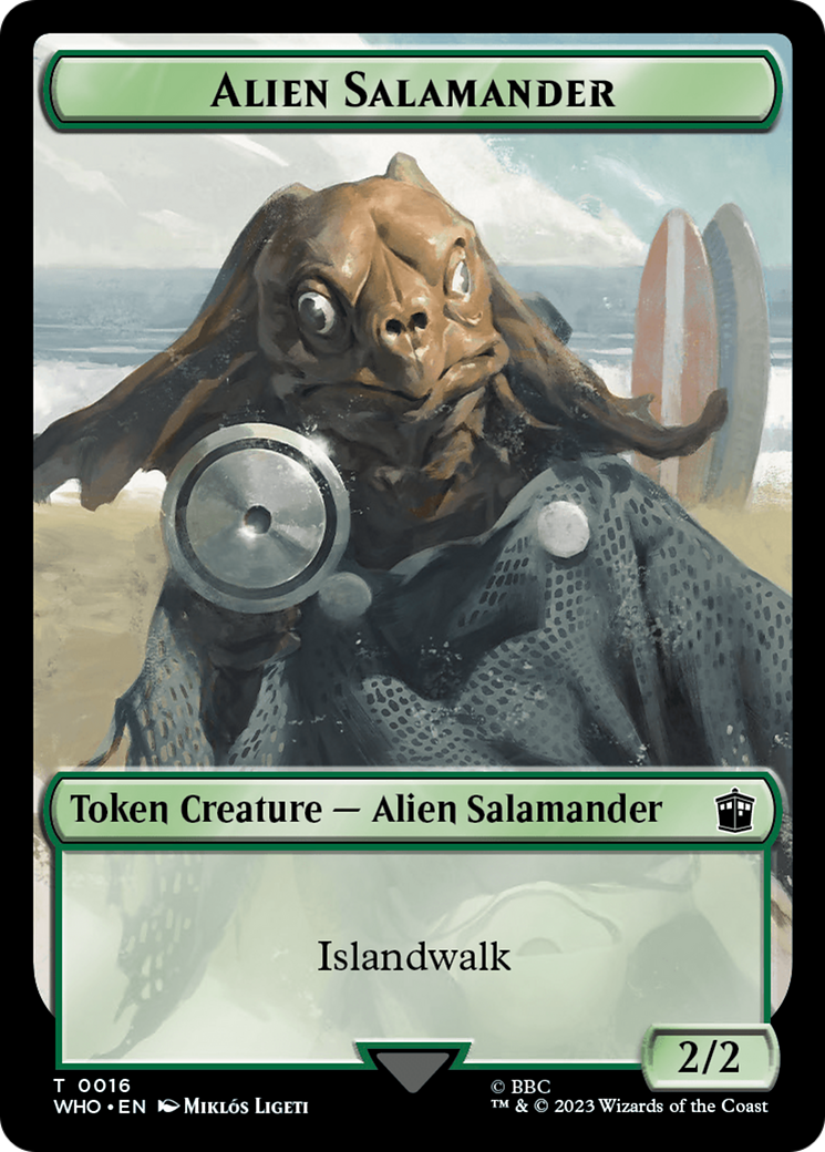 Alien // Alien Salamander Double-Sided Token [Doctor Who Tokens] | Good Games North