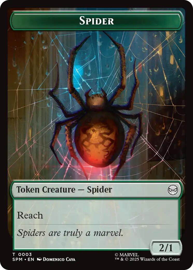 Spider // Food Double-Sided Token [Marvel's Spider-Man Tokens] | Good Games North