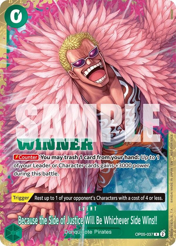Because the Side of Justice Will Be Whichever Side Wins!! (Winner Pack 2025 Vol. 4) [One Piece Promotion Cards] | Good Games North