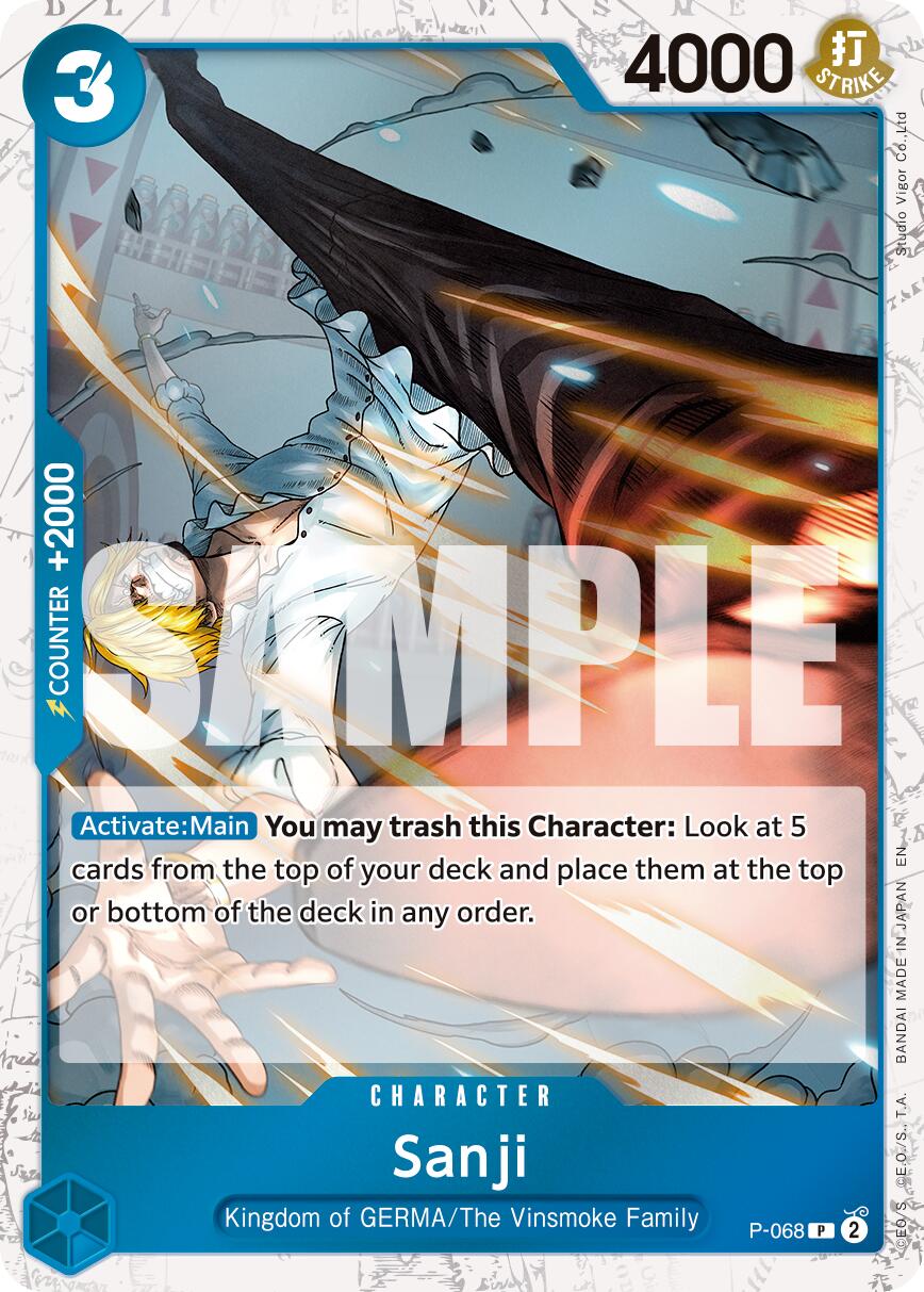 Sanji (P-068) (Pirate Foil) [Premium Booster -The Best- Vol. 2] | Good Games North