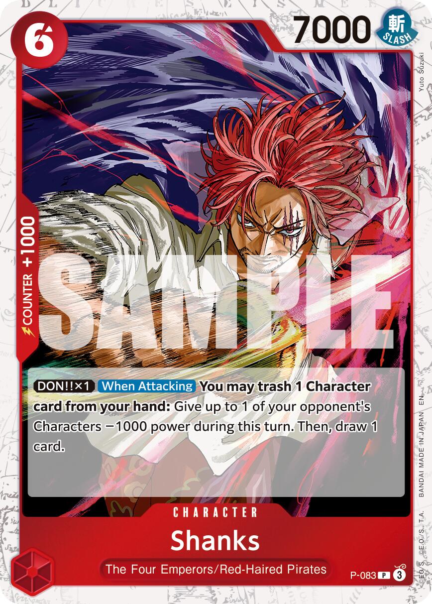 Shanks (P-083) (Pirate Foil) [Premium Booster -The Best- Vol. 2] | Good Games North