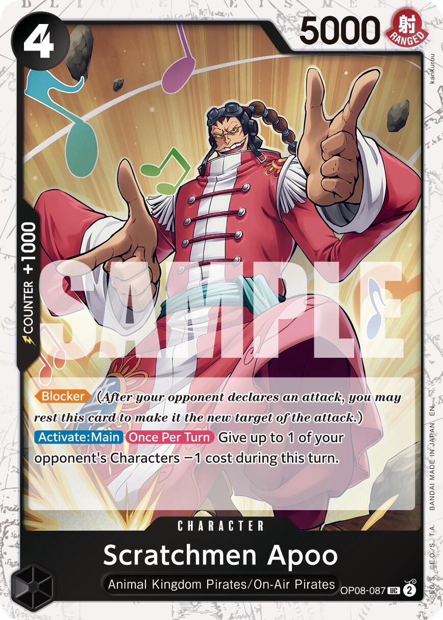Scratchmen Apoo (OP08-087) (Pirate Foil) [Premium Booster -The Best- Vol. 2] | Good Games North