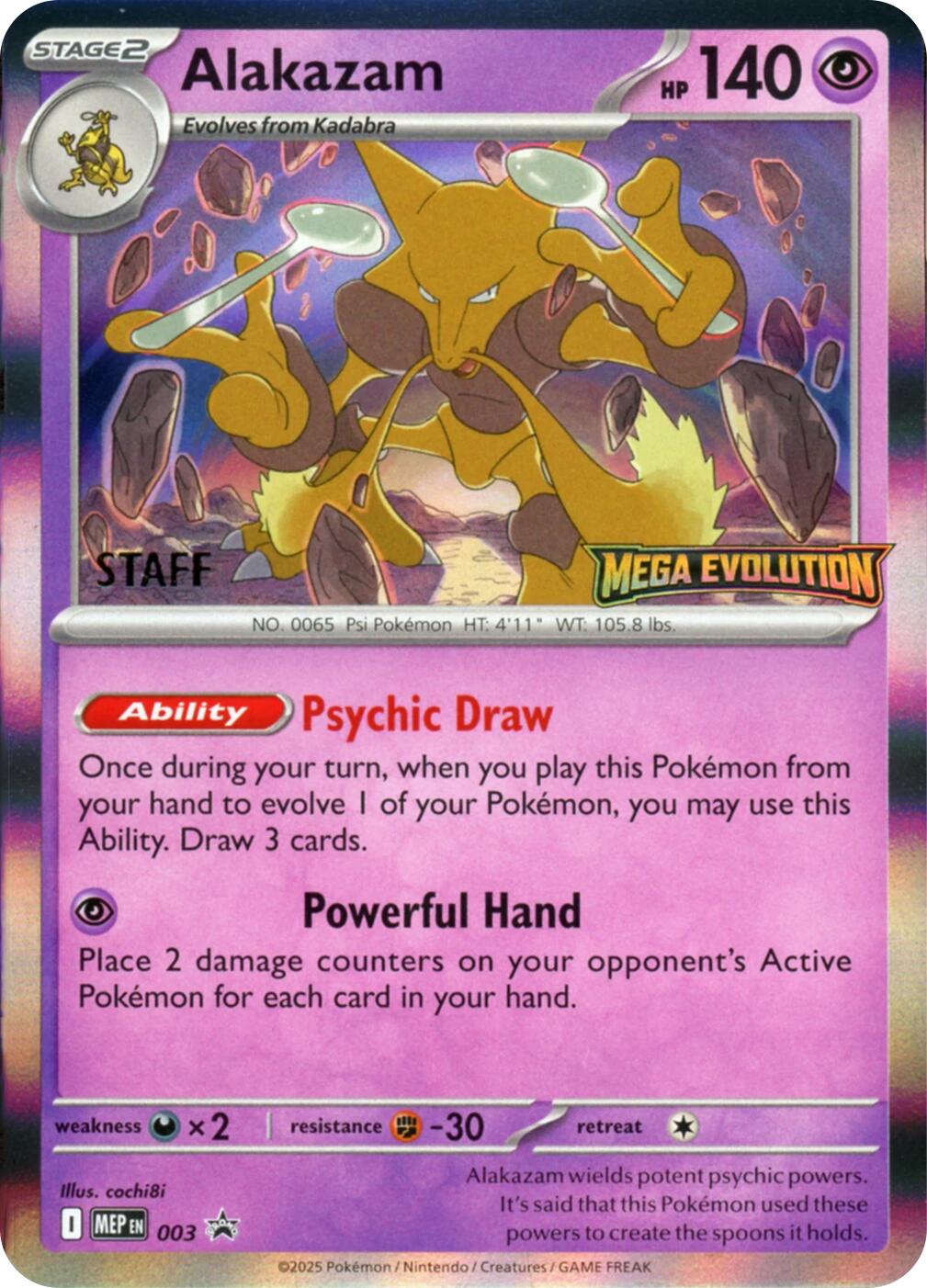 Alakazam (003) (Staff) [Mega Evolutions Promo] | Good Games North