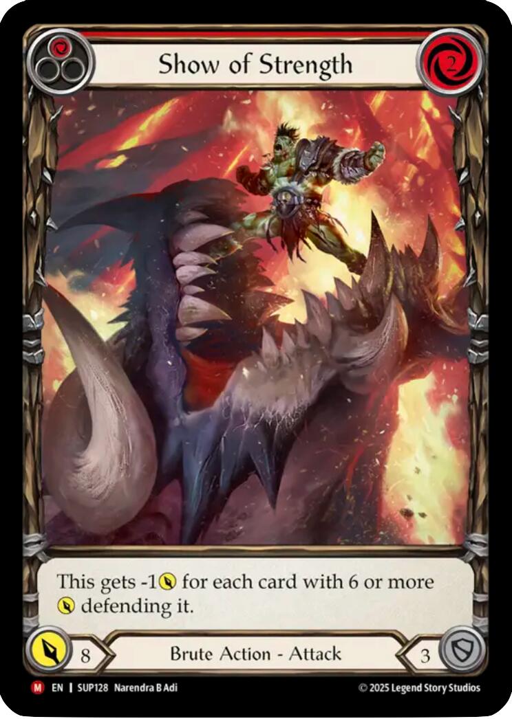 Show of Strength (Extended Art) [SUP128] (Super Slam)  Cold Foil | Good Games North