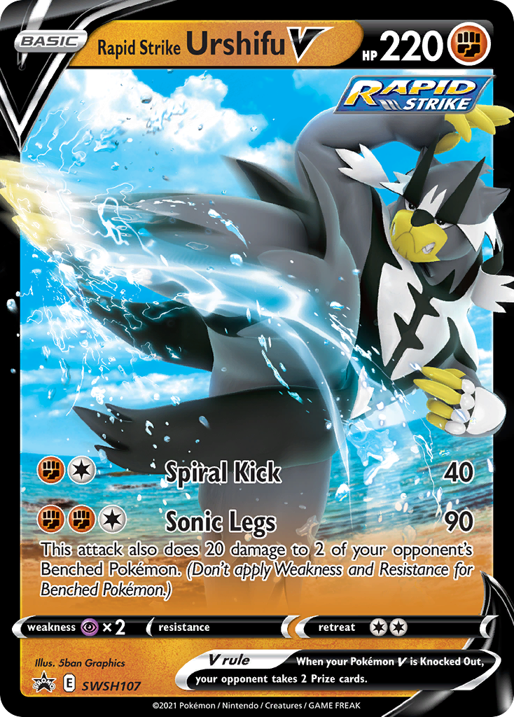 Rapid Strike Urshifu V (SWSH107) [Sword & Shield: Black Star Promos] | Good Games North