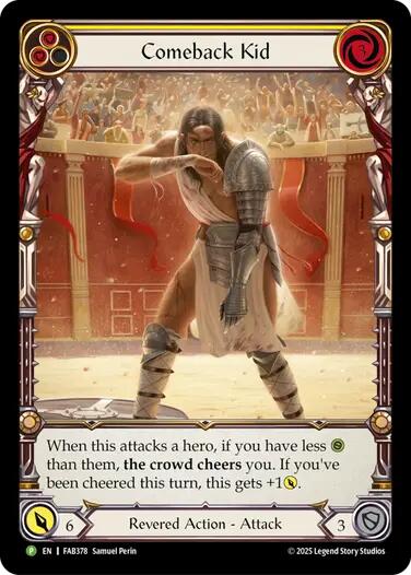 Comeback Kid (Yellow) [FAB378] (Promo)  Rainbow Foil | Good Games North