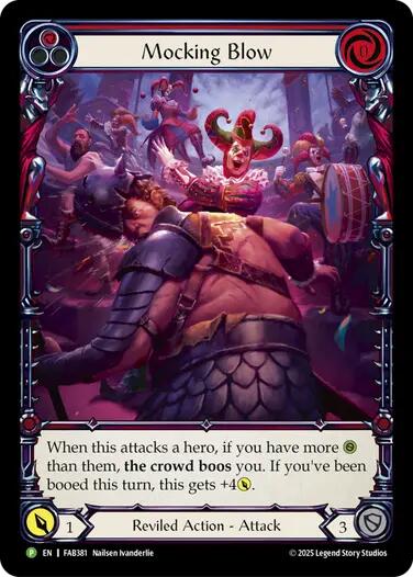 Mocking Blow (Red) [FAB381] (Promo)  Rainbow Foil | Good Games North