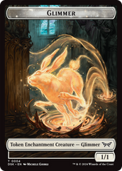 Horror // Glimmer Double-Sided Token [Duskmourn: House of Horror Tokens] | Good Games North