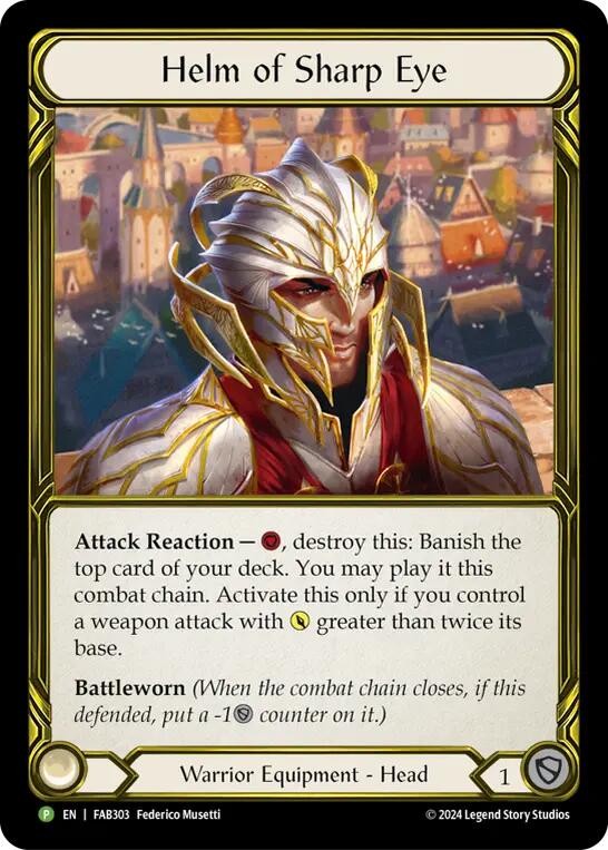 Helm of Sharp Eye (Golden) [FAB303] (Promo)  Cold Foil | Good Games North
