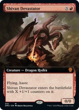 Shivan Devastator Extended Art (Dominaria United)  - Foil | Good Games North