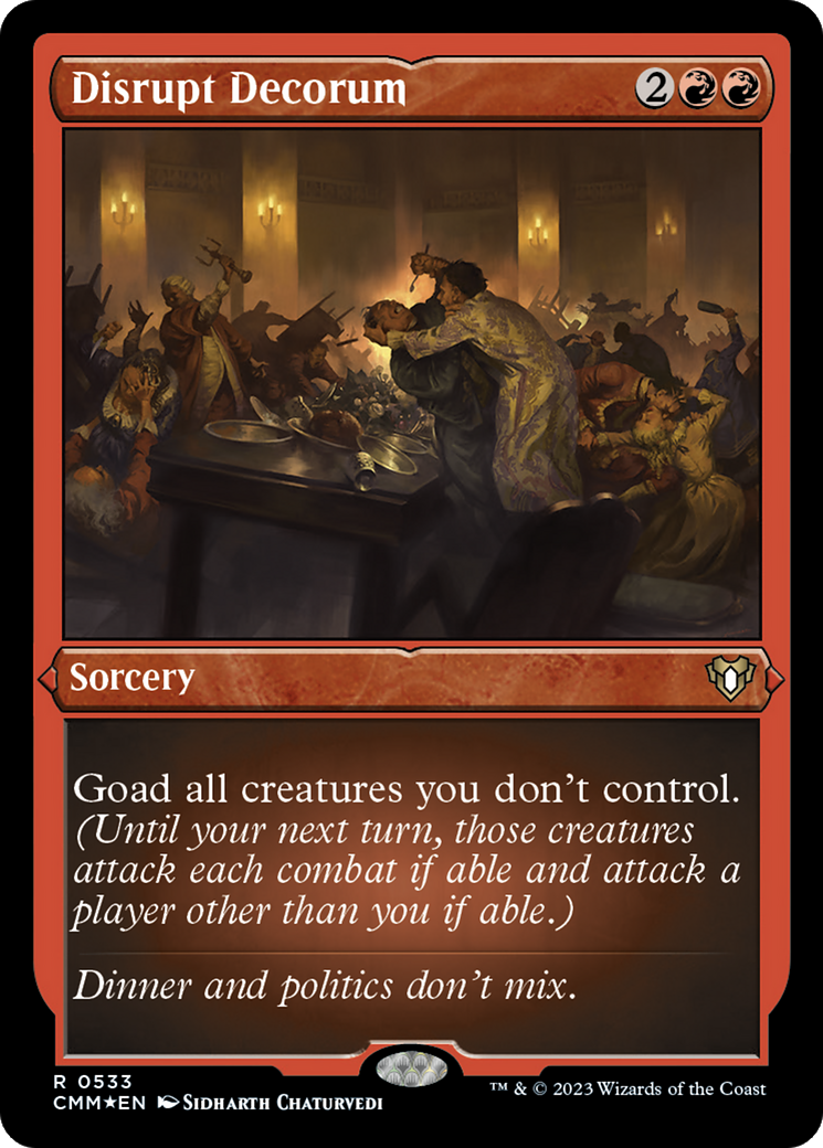 Disrupt Decorum (Foil Etched) [Commander Masters] | Good Games North