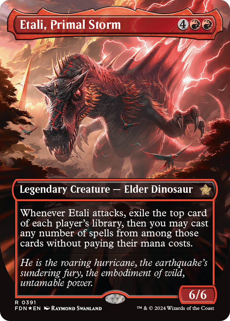 Etali, Primal Storm (Borderless) (Mana Foil) [Foundations] | Good Games North