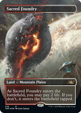 Sacred Foundry Borderless Galaxy Foil (Unfinity)  - Foil | Good Games North