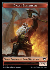 Human Soldier // Dwarf Berserker Double-Sided Token [Commander Masters Tokens] | Good Games North