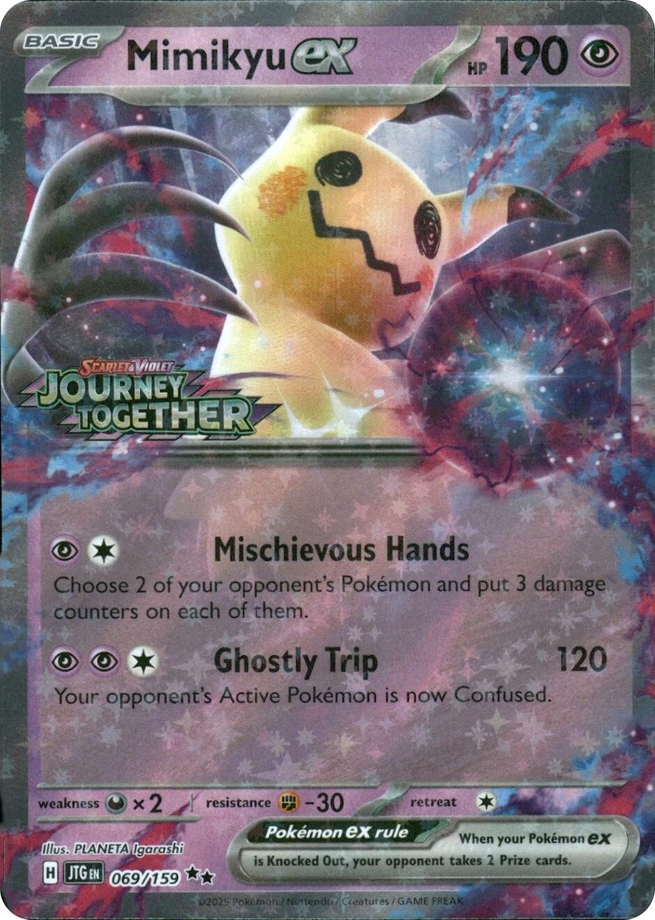 Mimikyu ex (069/159) (Journey Together Stamped) [Miscellaneous Cards] | Good Games North