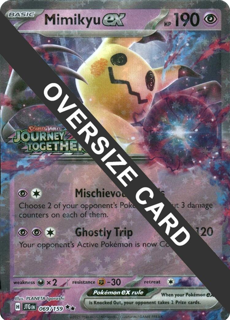 Mimikyu ex (069/159) (Journey Together Stamped) (Jumbo Card) [Miscellaneous Cards] | Good Games North