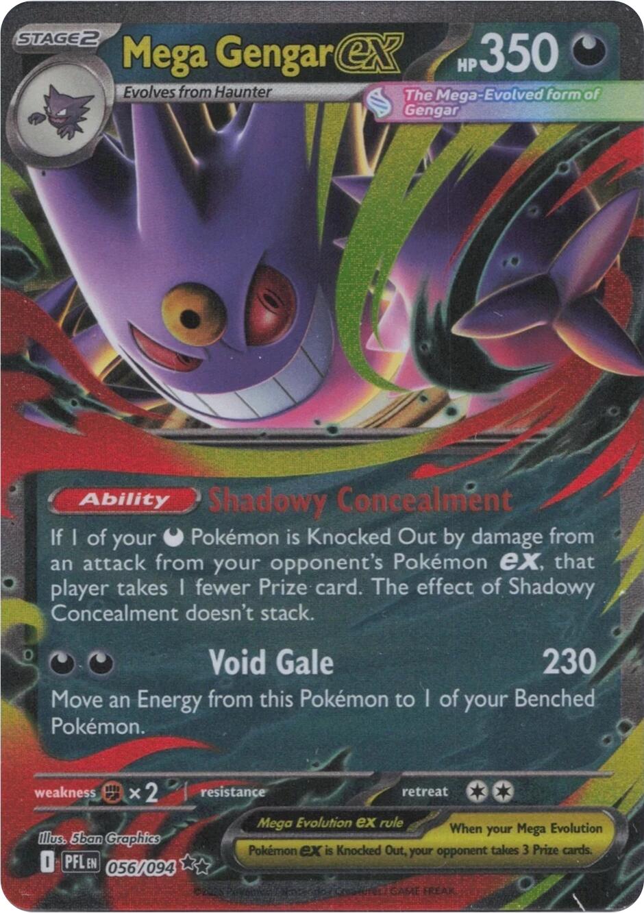 Mega Gengar ex (056/094) [Mega Evolution: Phantasmal Flames] | Good Games North