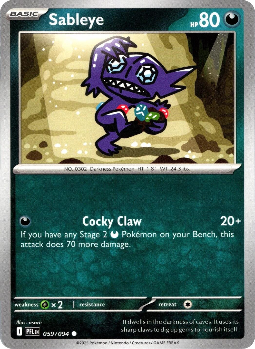 Sableye (059/094) [Mega Evolution: Phantasmal Flames] | Good Games North