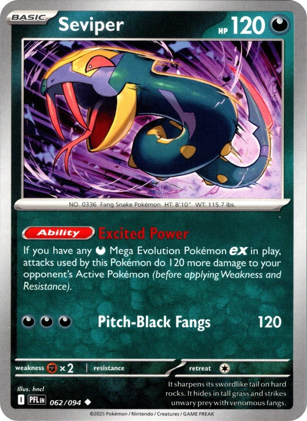 Seviper (062/094) [Mega Evolution: Phantasmal Flames] | Good Games North