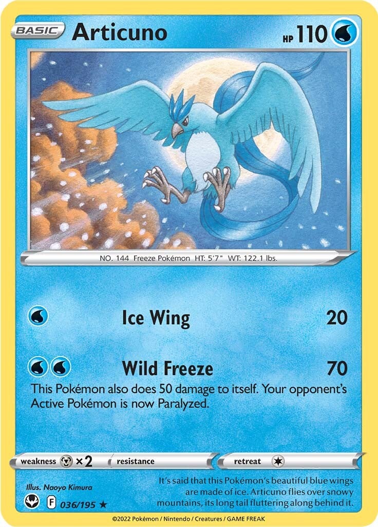 Articuno (036/195) [Sword & Shield: Silver Tempest] | Good Games North