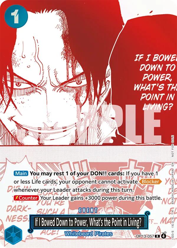 If I Bowed Down to Power, What's the Point in Living? (3rd Anniversary Treasure Campaign Pack) [One Piece Promotion Cards] | Good Games North