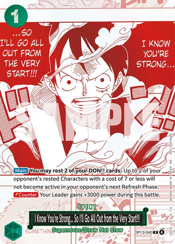 I Know You're Strong... So I'll Go All Out from the Very Start!!! (3rd Anniversary Treasure Campaign Pack) [One Piece Promotion Cards] | Good Games North